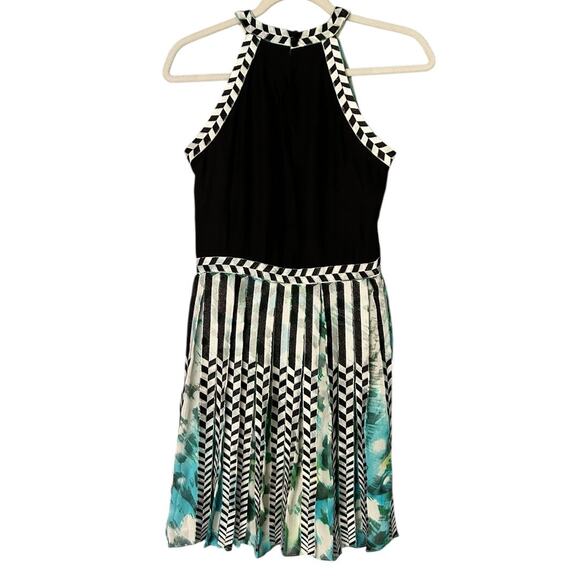 Parker Selita Mini Dress Women's Small Revolve Silk Pleated Green Sleeveless - Picture 4 of 8